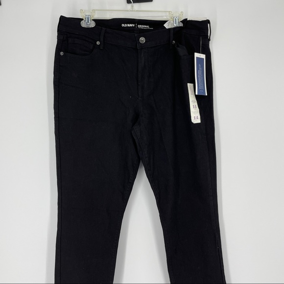 Old Navy Mid Rise Black Jeans Skinny - Picture 2 of 4